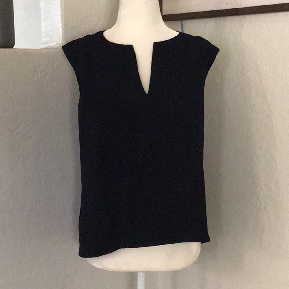 Armani Exchange M Navy Blue Top V-Detail Shell